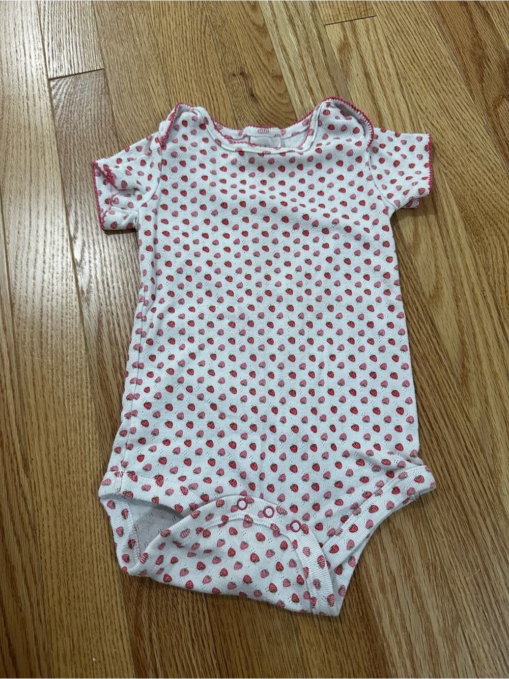 Baby Boden Strawberry Onesie